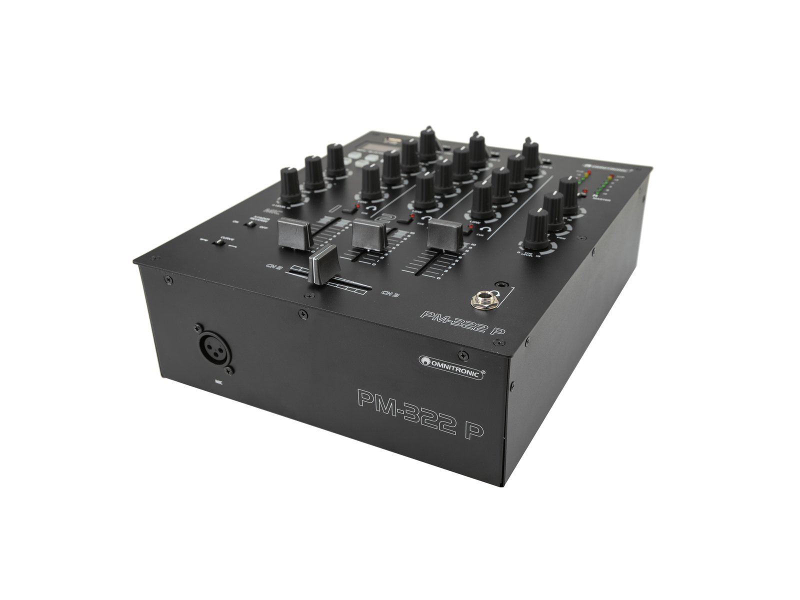 PM-322P 3-Kanal-DJ-Mixer mit Bluetooth und USB-Player