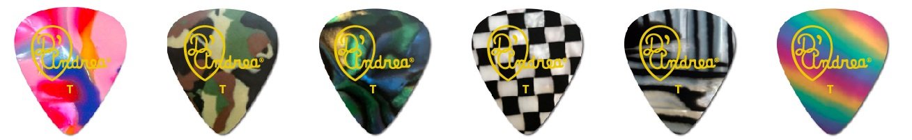 Wild Celluloid Picks - 351 Shape (TWC351 .46TH), 12 pcs Assorted Pick Pack, 0.46 mm