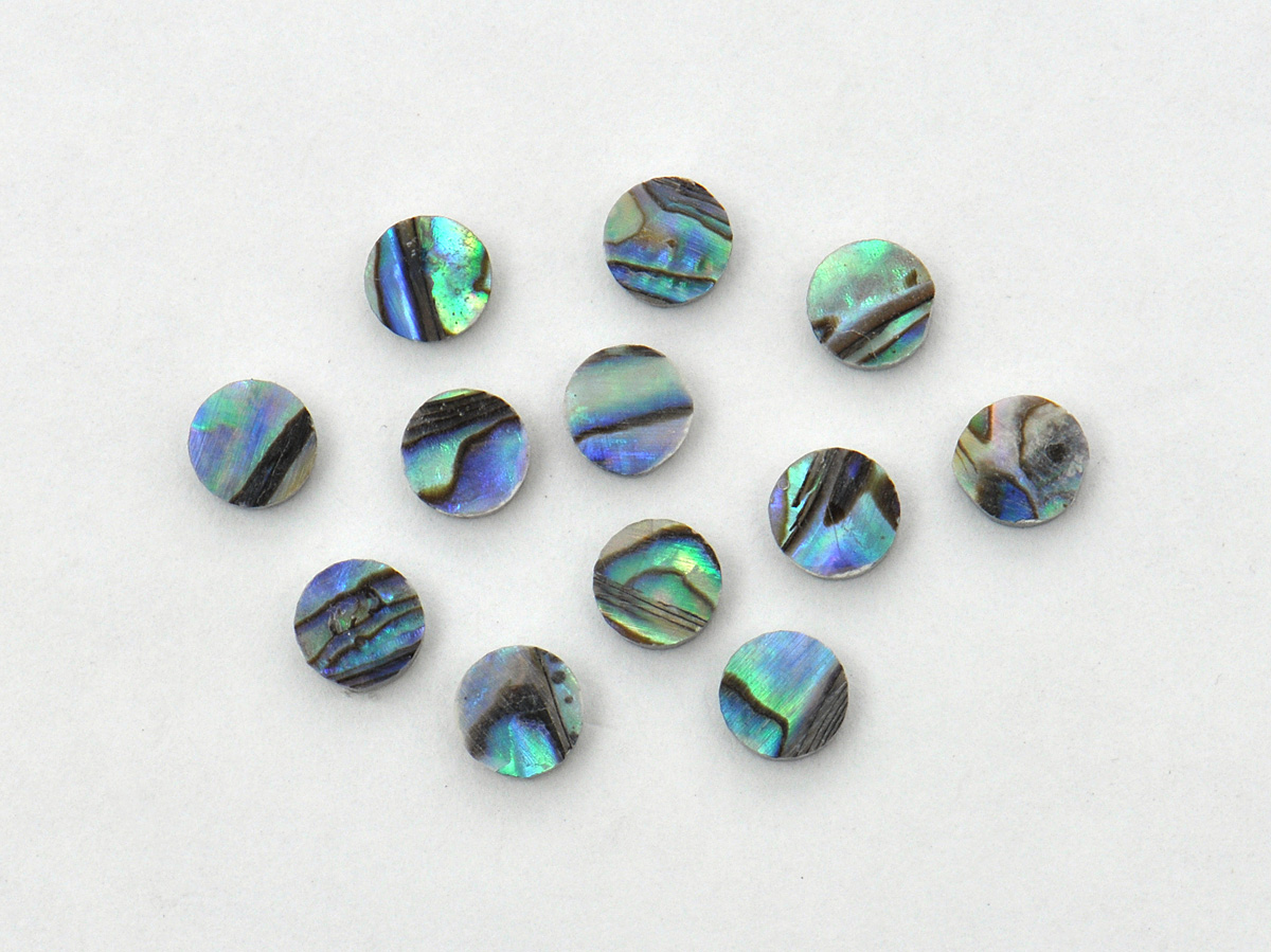 WS10A Dot-Inlays, 12er Pack, Abalone / 6 mm