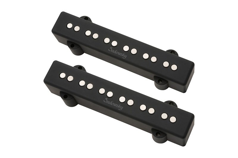 J/J-Style Bass Pickup Set Noise-Cancelling Stacked Coil 6-String Bridge & Neck