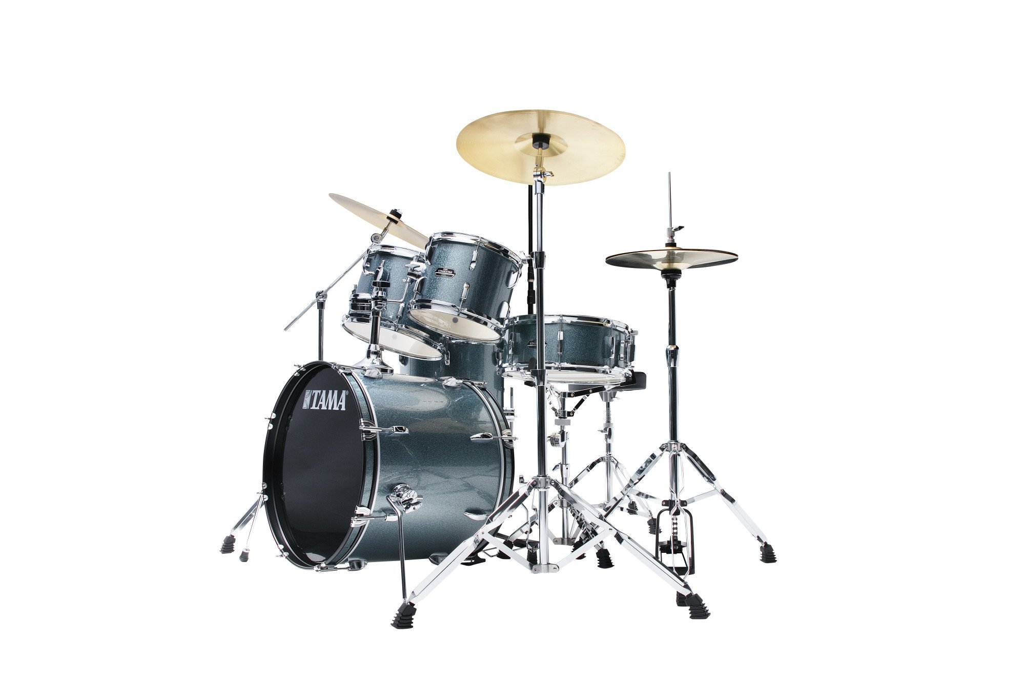 Stagestar Drumkit 5 teilig (20" BD) - Sea Blue Mist/Chrom HW + MEINL Cymbals BCS Cymbal Set