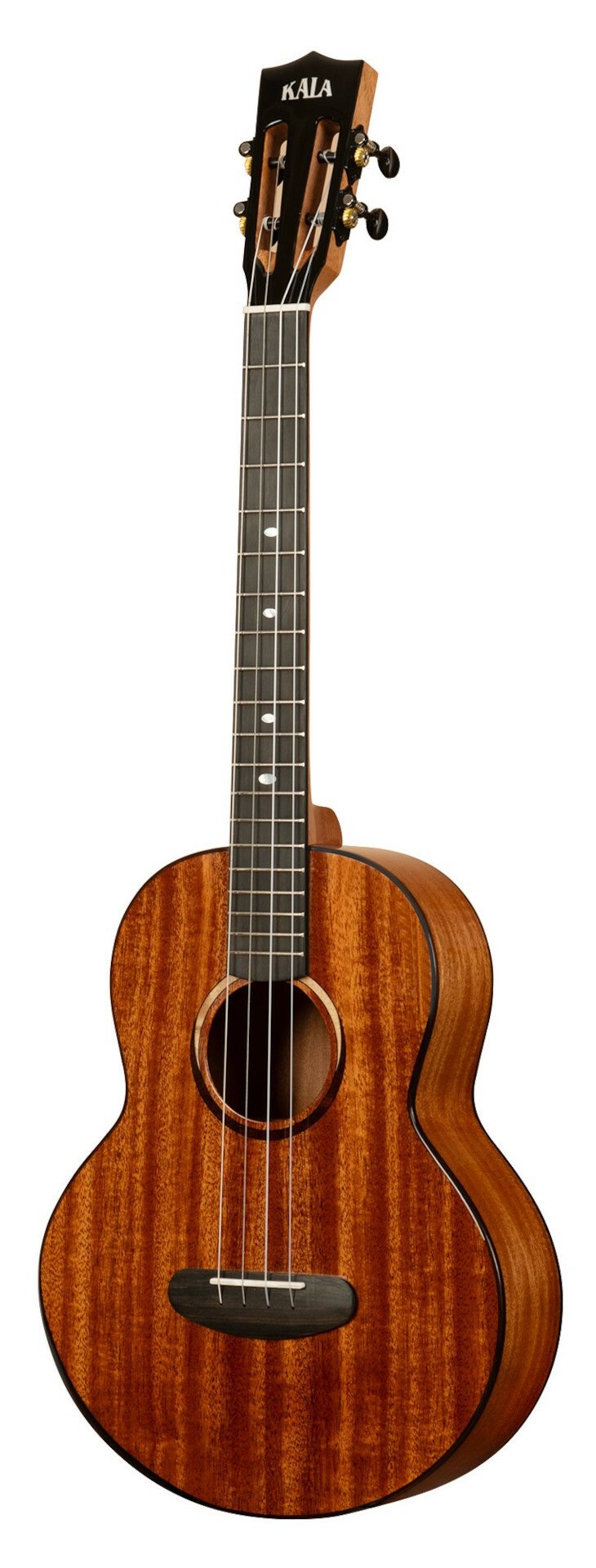 Kala KA-CT-SMH-BG - Contour All Solid Gloss Mahogany Baritone Ukulele, with Bag