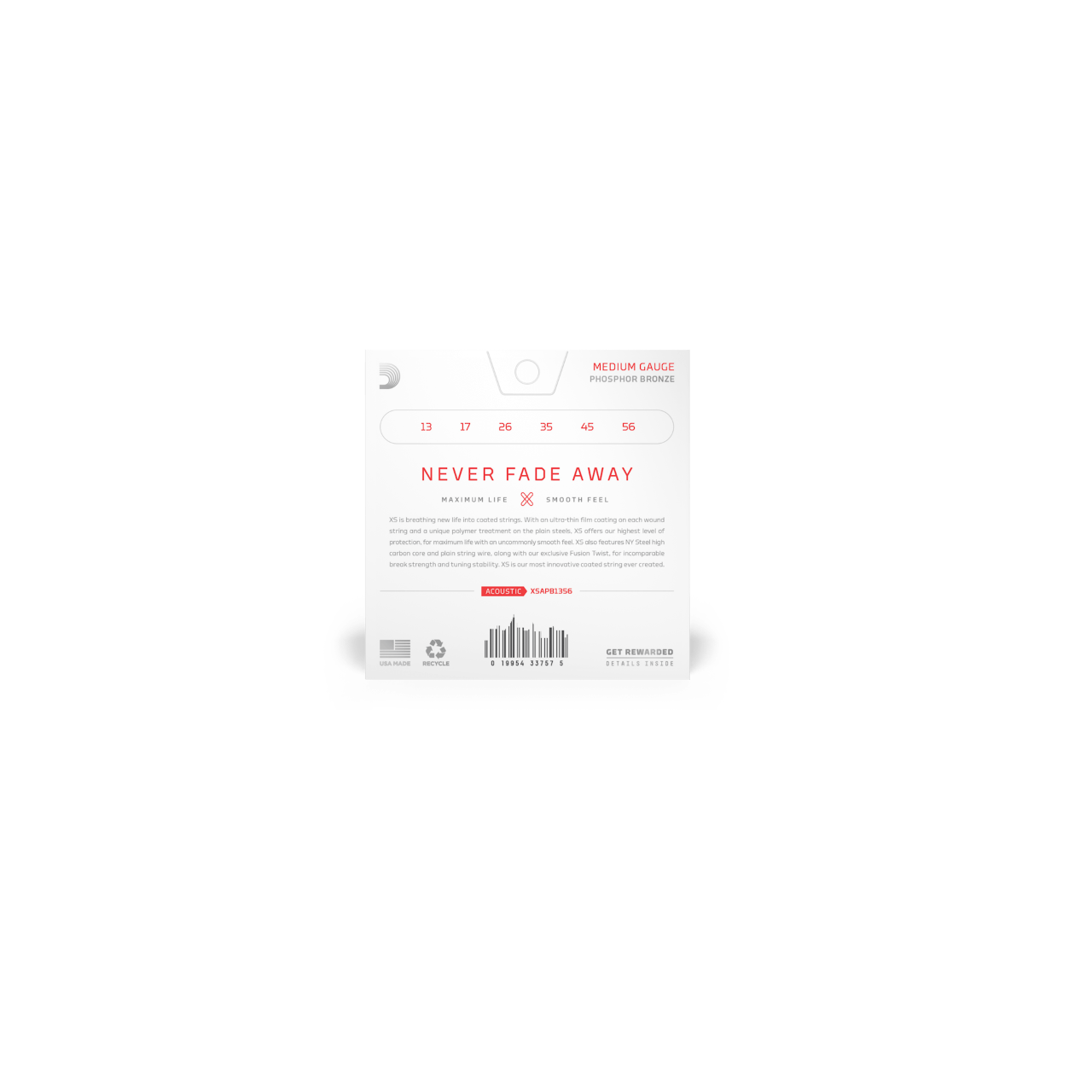 XSAPB1356 Acoustic Phosphor Bronze, Medium 13-56