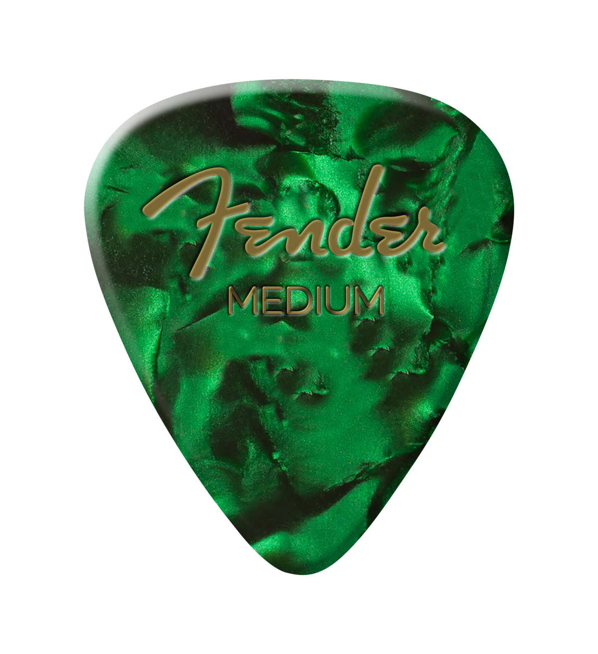 Premium Celluloid 351 Shape Picks, Medium, Green Moto, 12-Pack