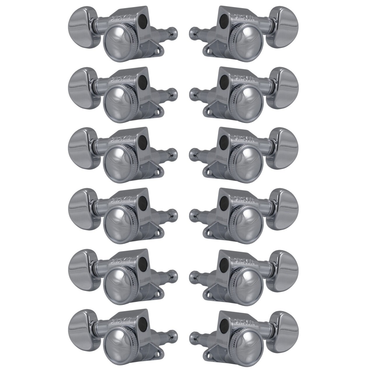 505C12 Mini Roto-Grip Locking Rotomatics - 12-String Guitar Machine Heads, 6 + 6 - Chrome