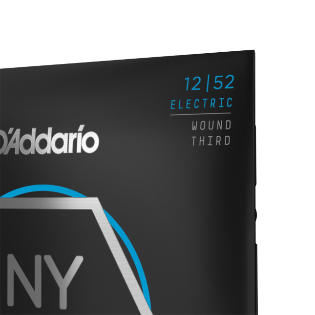 NYXL1252W Nickel Wound Electric Guitar Strings, Light Wound 3rd, 12-52