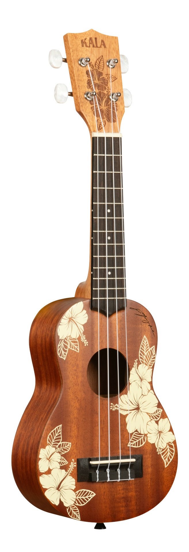 KA-HIBISCUS-S - Hibiscus Mahogany Soprano Ukulele, with Bag
