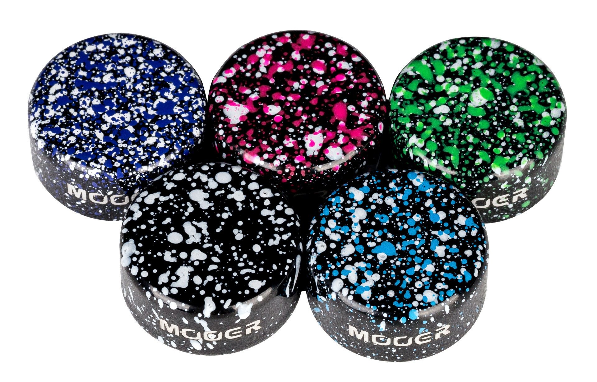 Rainbow Colorful Metal Footswitch Topper, 5 pcs