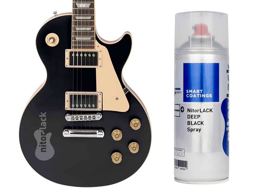 Nitrocelluloselack Deep Black - 400ml Spraydose