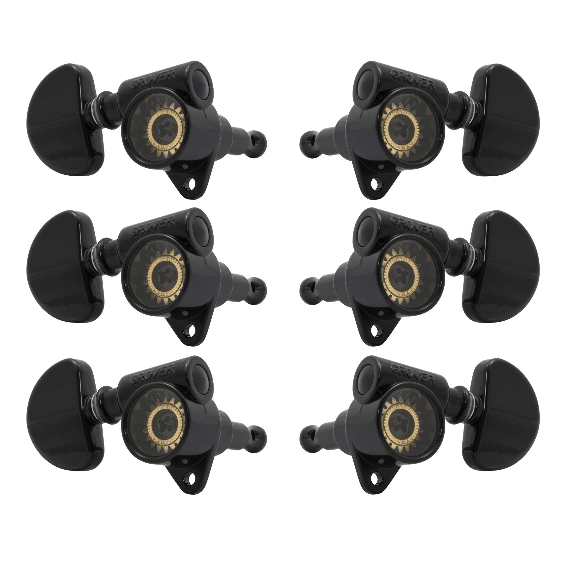 102SVBC Skeleton View Rotomatics Machine Heads Black Chrome