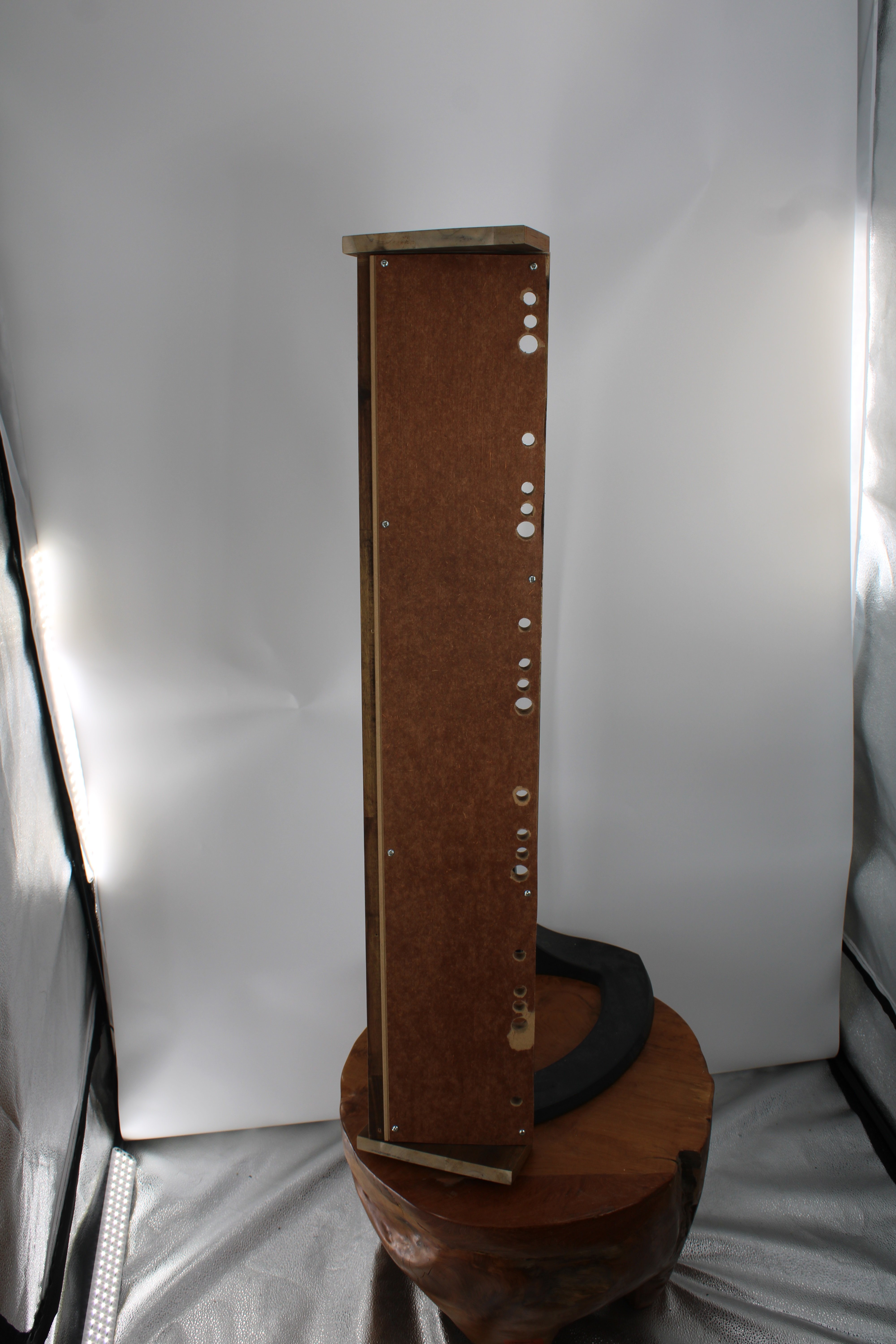 Handgefertigtes Holzrack für 5 Korg Volcas (gebraucht)