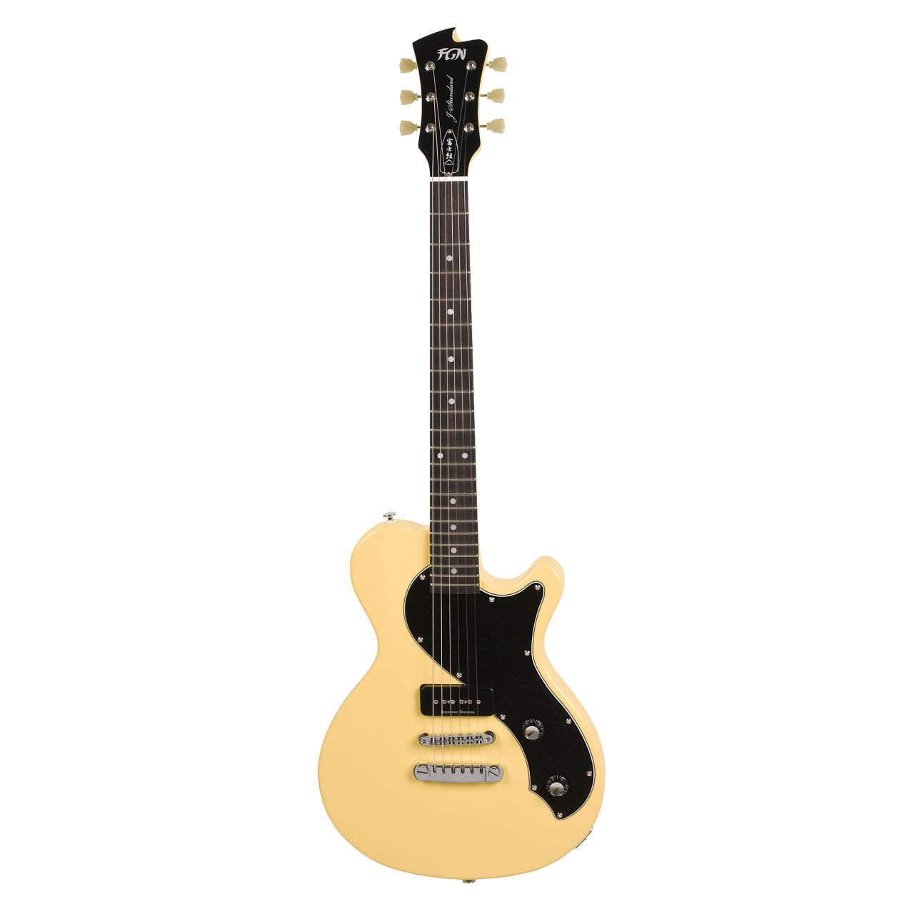 J-Standard Flame Flat Top P-90 Blonde - E-Gitarre