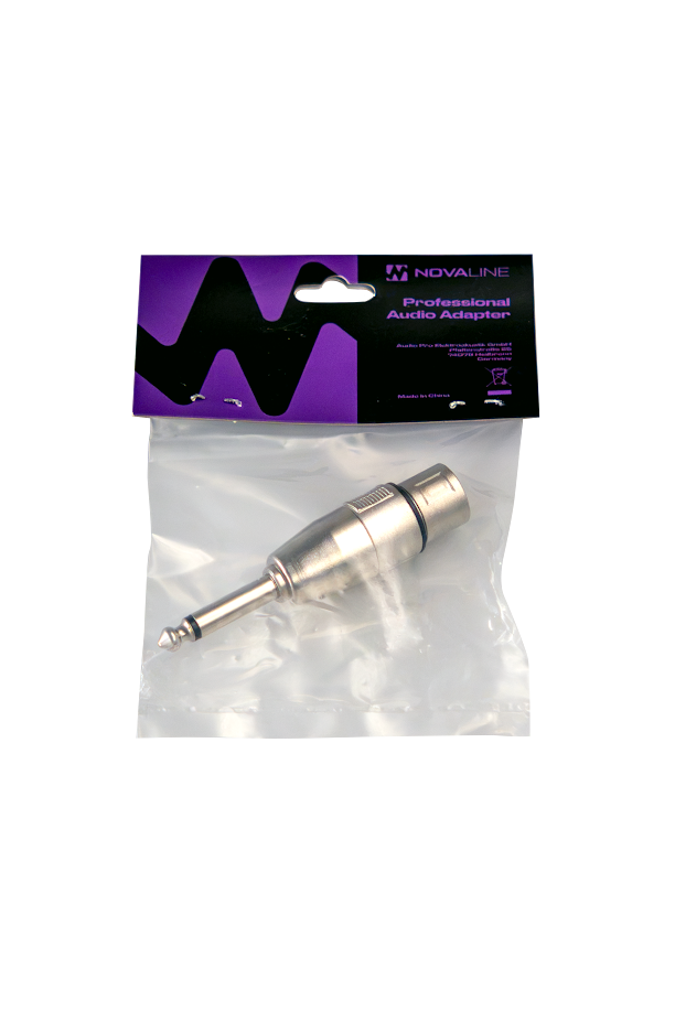 Audioadapter, Klinkenstecker, Metallgehäuse, Silberfarben