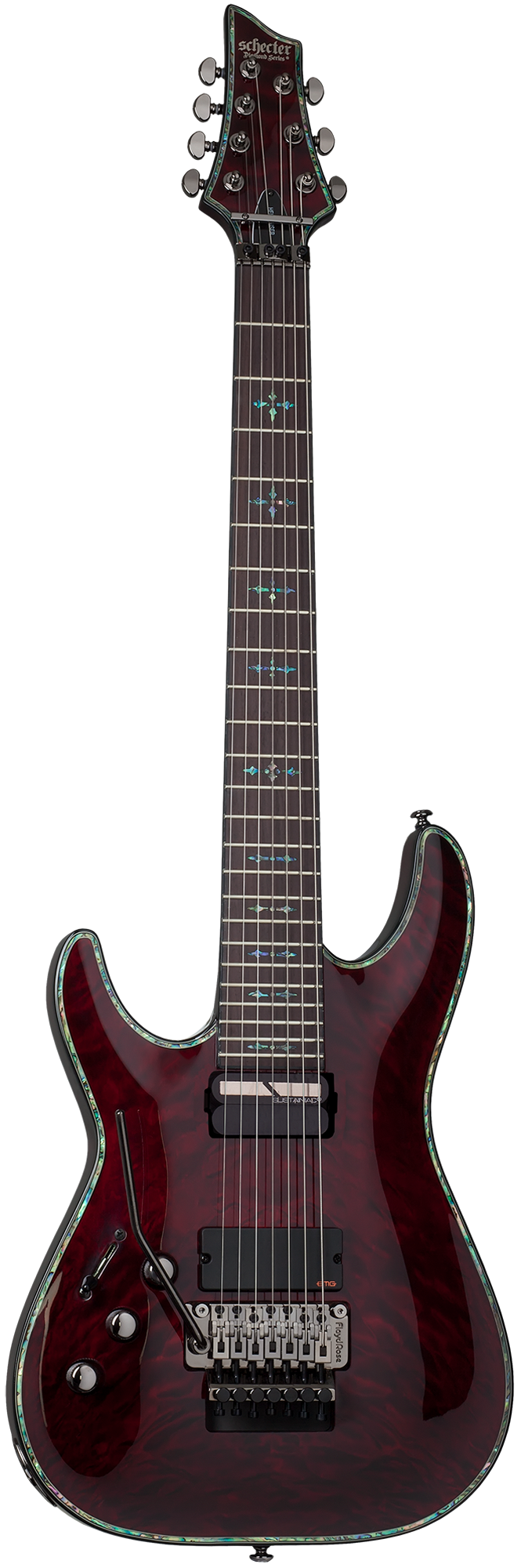 Hellraiser C-7 FR S Lefty Black Cherry Linkshänder E-Gitarre