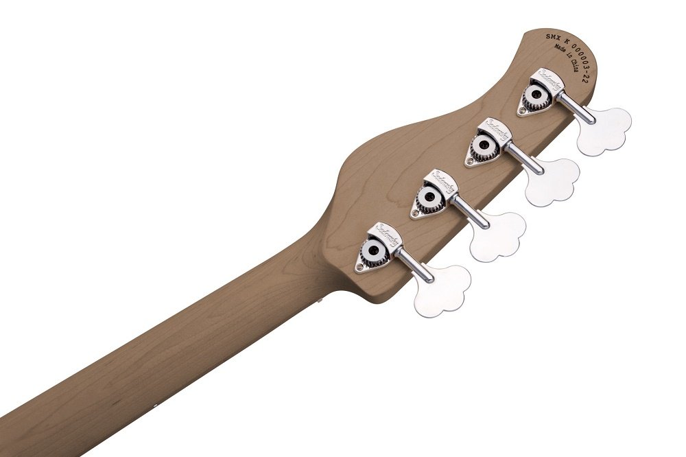 MetroExpress 21-Fret Hybrid P/J Bass, Roasted Maple Fingerboard, 4-String - Solid Black High Polish