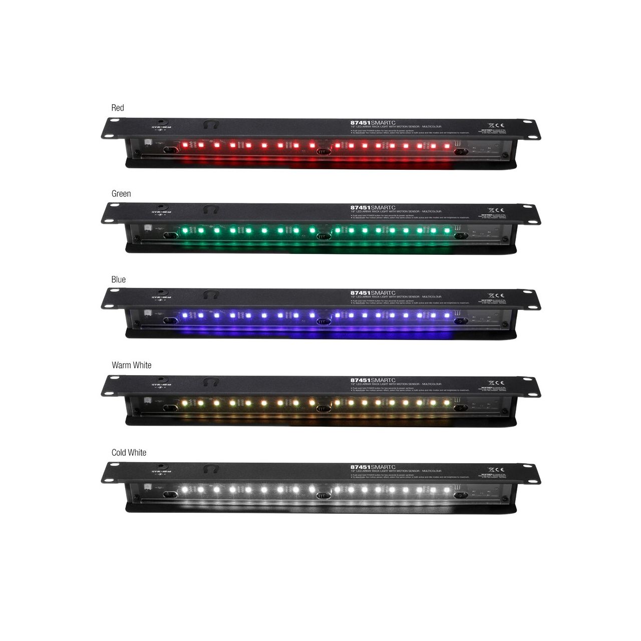 Adam Hall 19" Parts 87451 SMART C - 19" Multicolor-Racklight mit Bewegungssensor