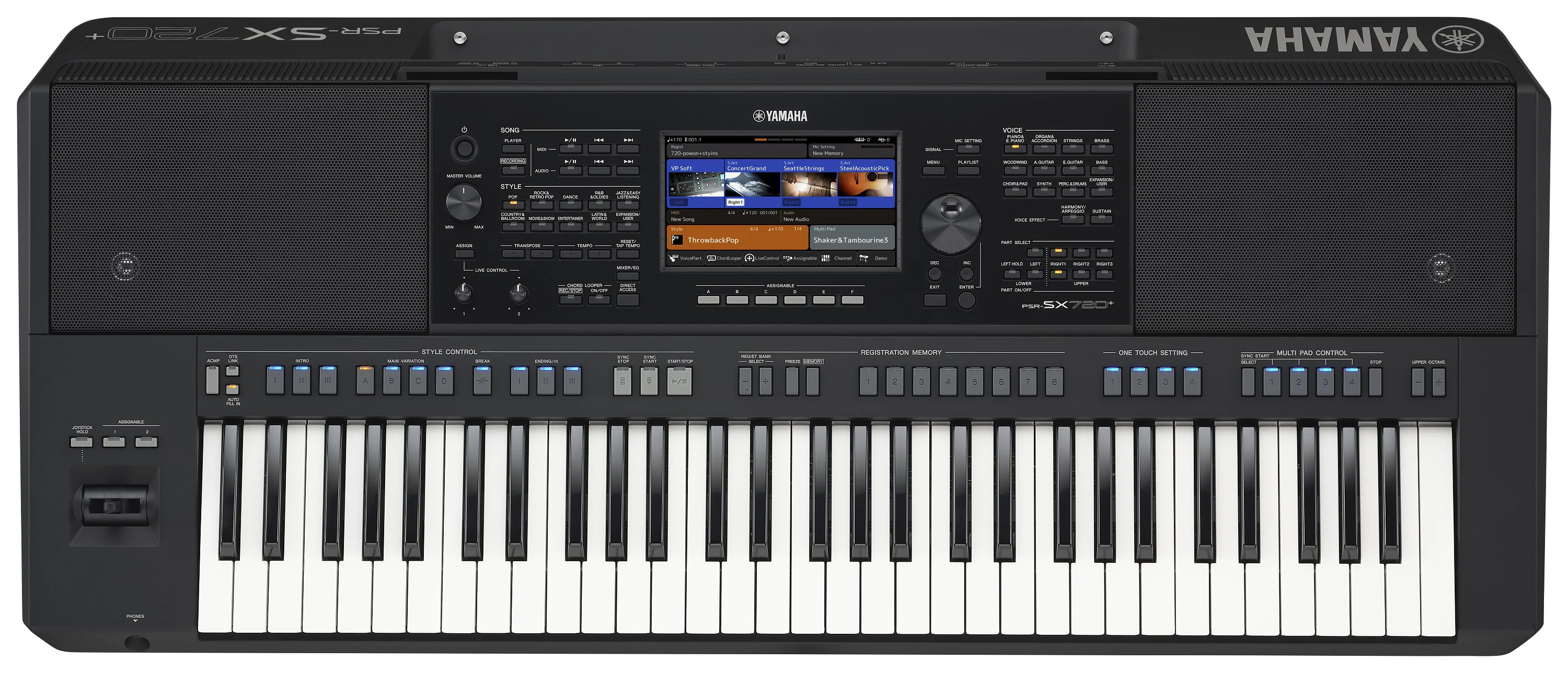 Yamaha PSR-SX720+ Arranger Workstation – Gesamtansicht