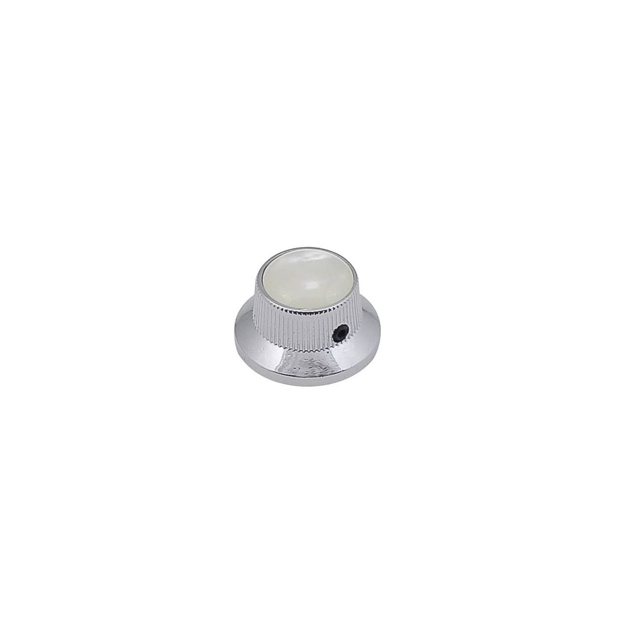 Potiknopf, Bell Knob, mit Perlmutt-Einlage, chrom
