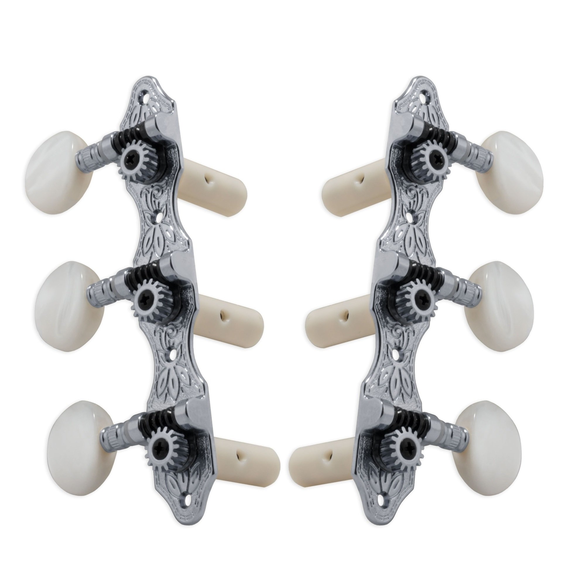 306C Deluxe Classic Guitar Machines - Guitar Machine Heads, 3 + 3 - Chrome