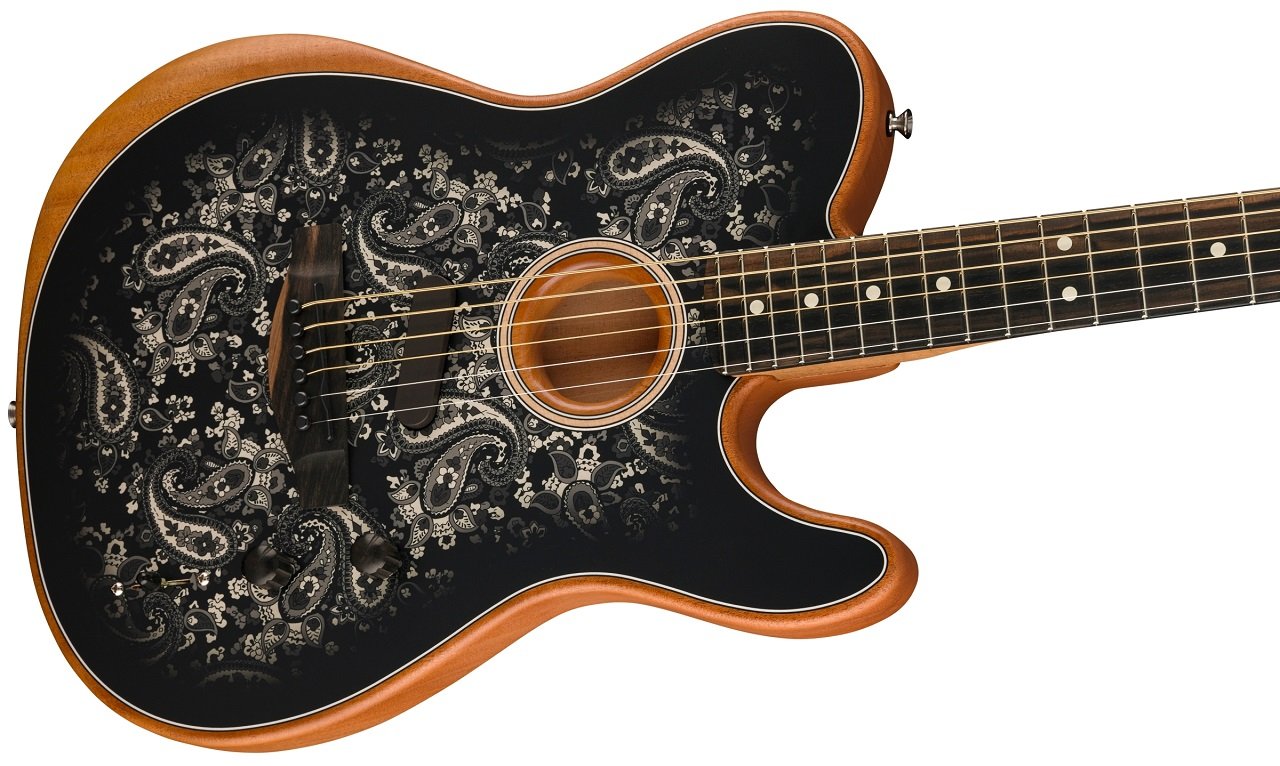 American Acoustasonic® Telecaster®, Ebony Fingerboard, Black Paisley