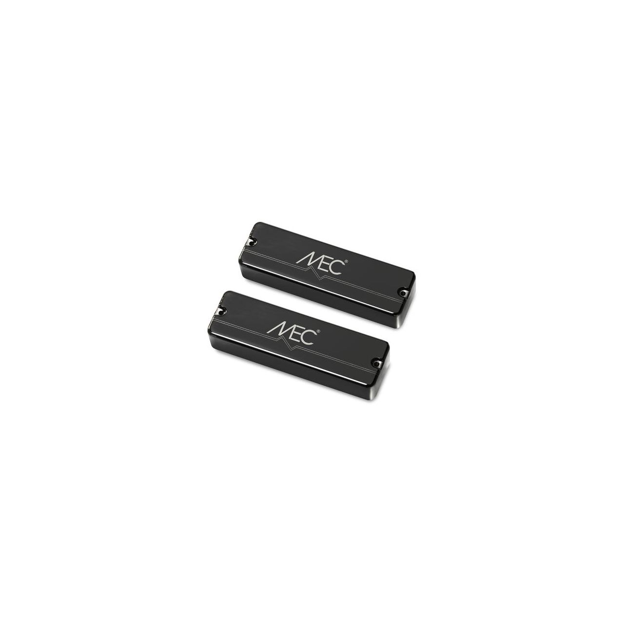 Soapbar Humbucker Bass Pickup Set, Metal Cover, 5-String - Black Chrome
