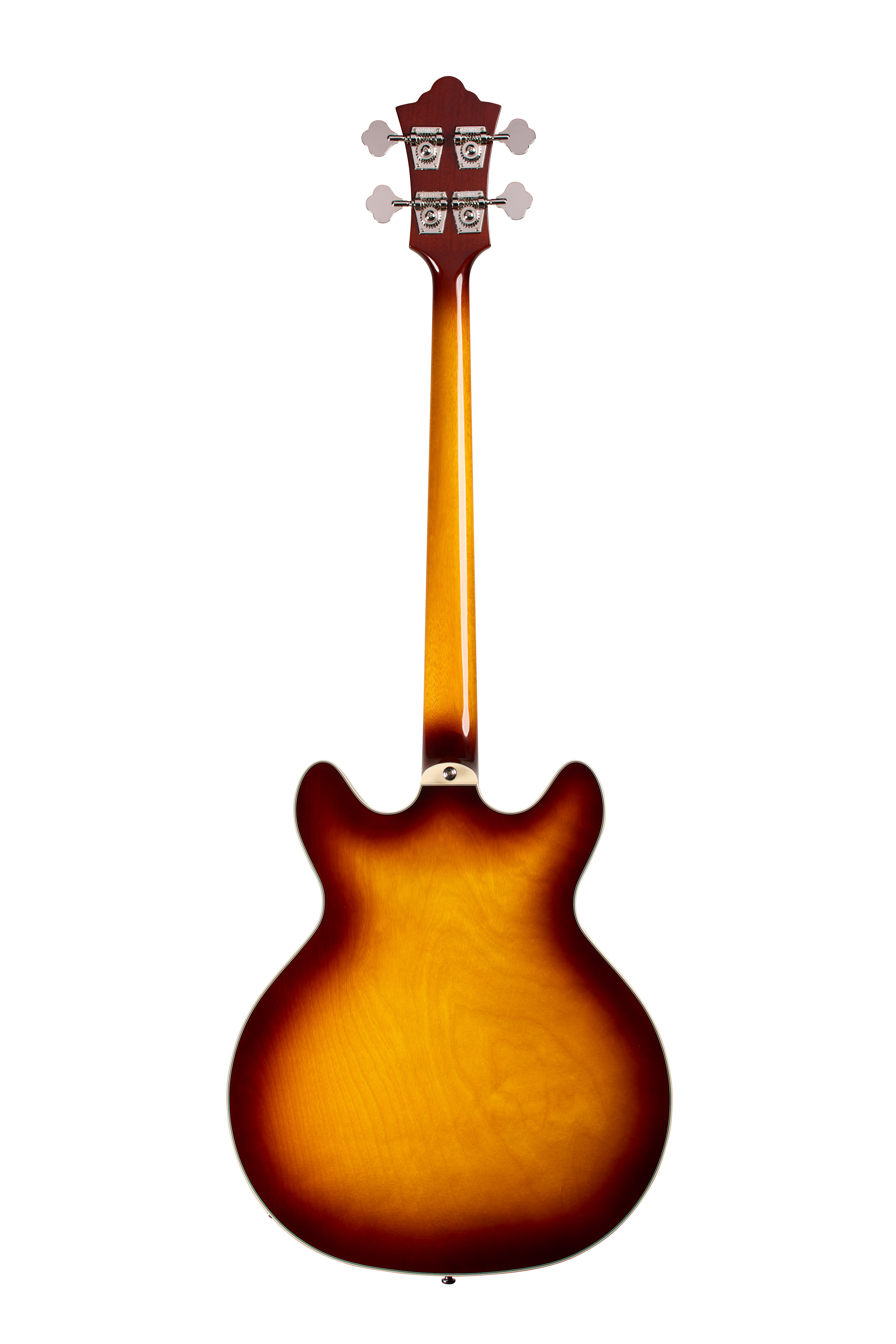 E-Bass, Sunburst-Finish, Massivholzkorpus, Ahornhals, Vier Saiten