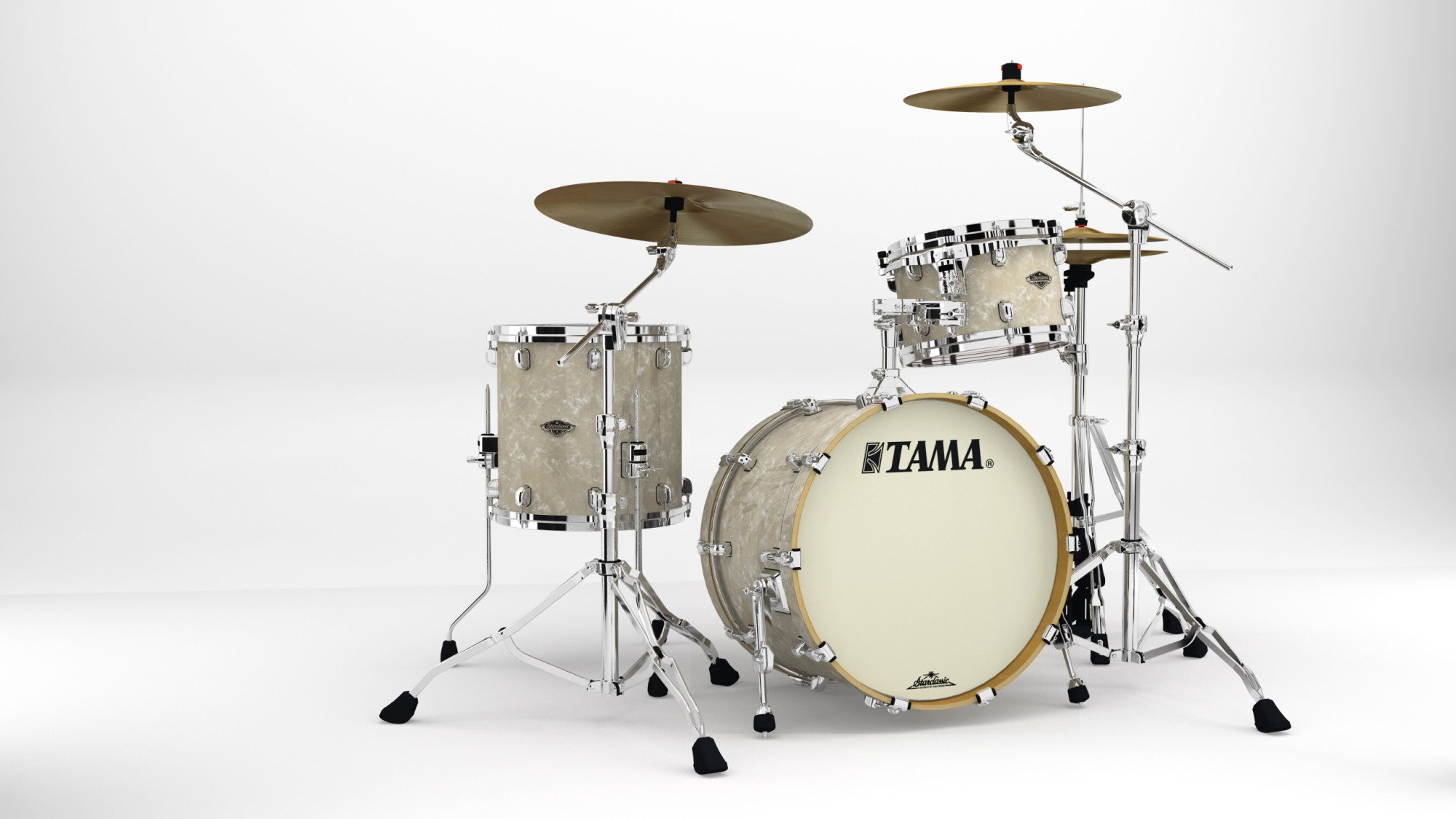 Starclassic Walnut/Birch Duracover Wrap Shell Kit 3 teilig - Vintage Marine Pearl