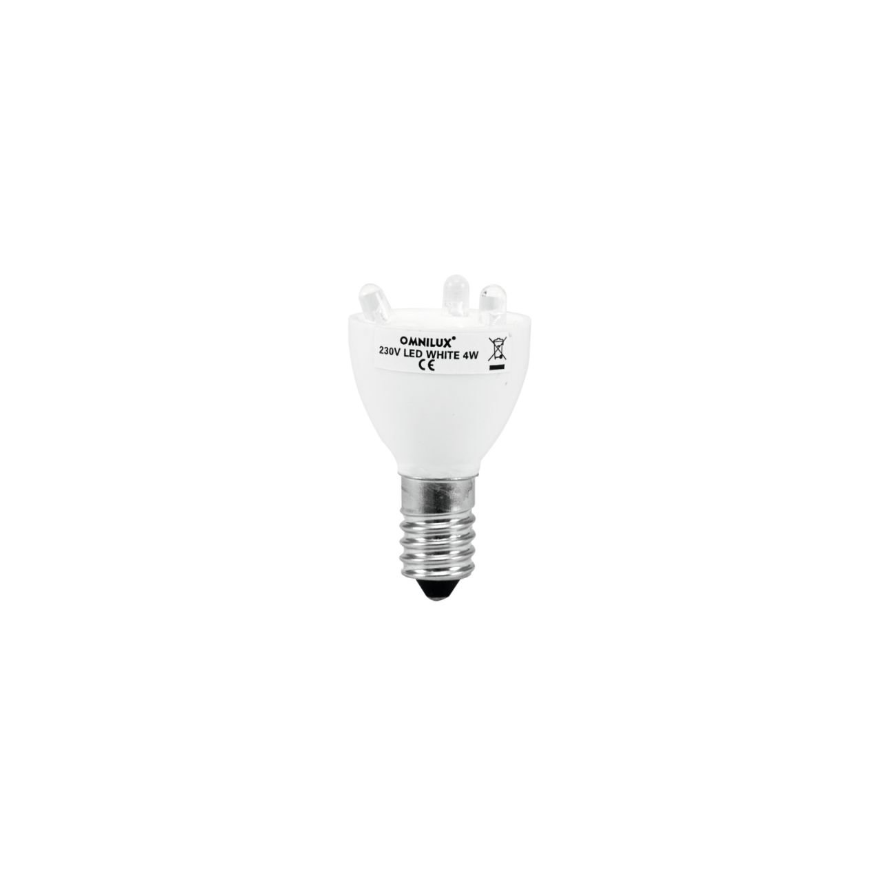 LED Lampe 230V E14 3 Dioden weiß