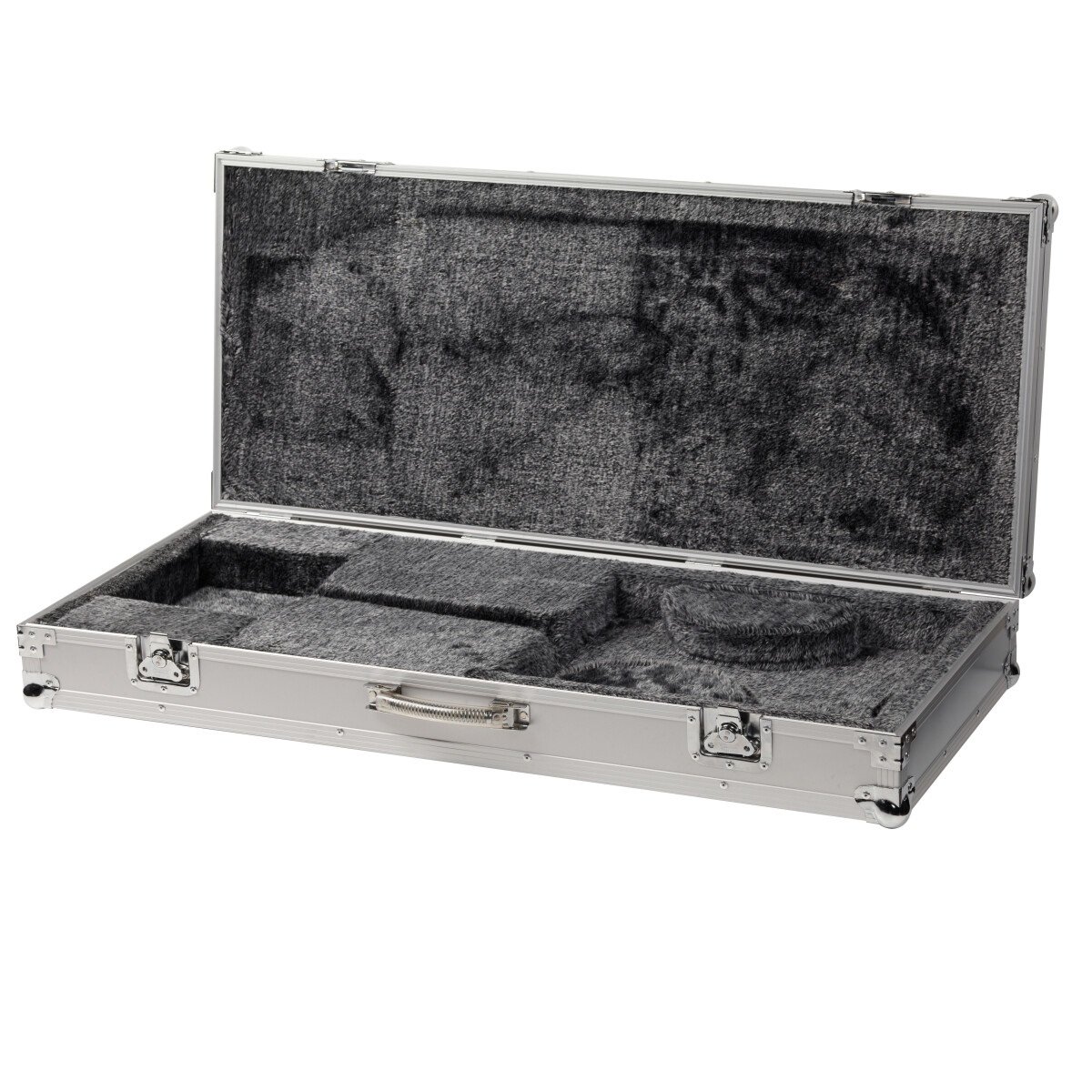 Flight Case Hollow Body Guitar Silver Alu