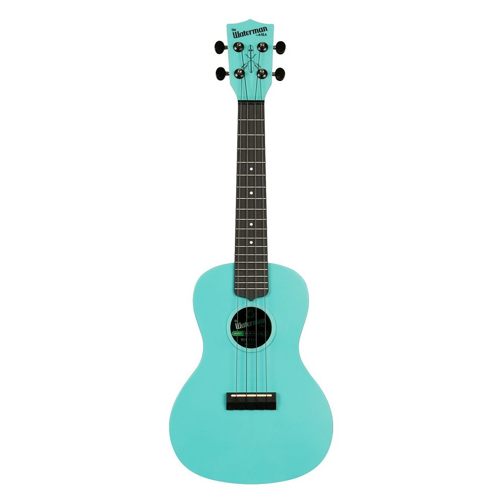 Waterman Recycled Concert Ukulele Glow-in-the-Dark Aqua Mist