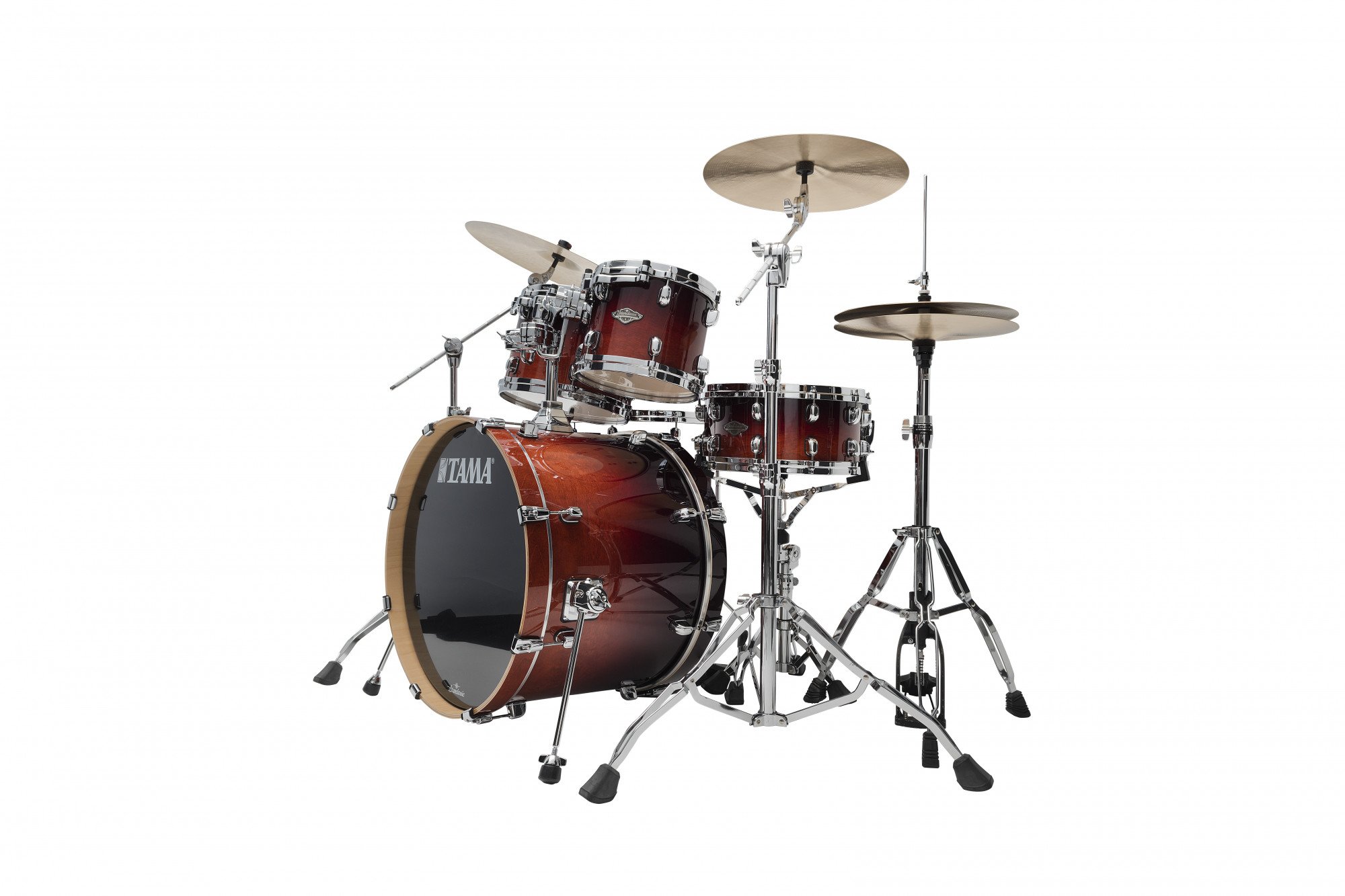 Starclassic Performer Drum Kit 4 teilig - Dark Cherry Fade/Chrom HW
