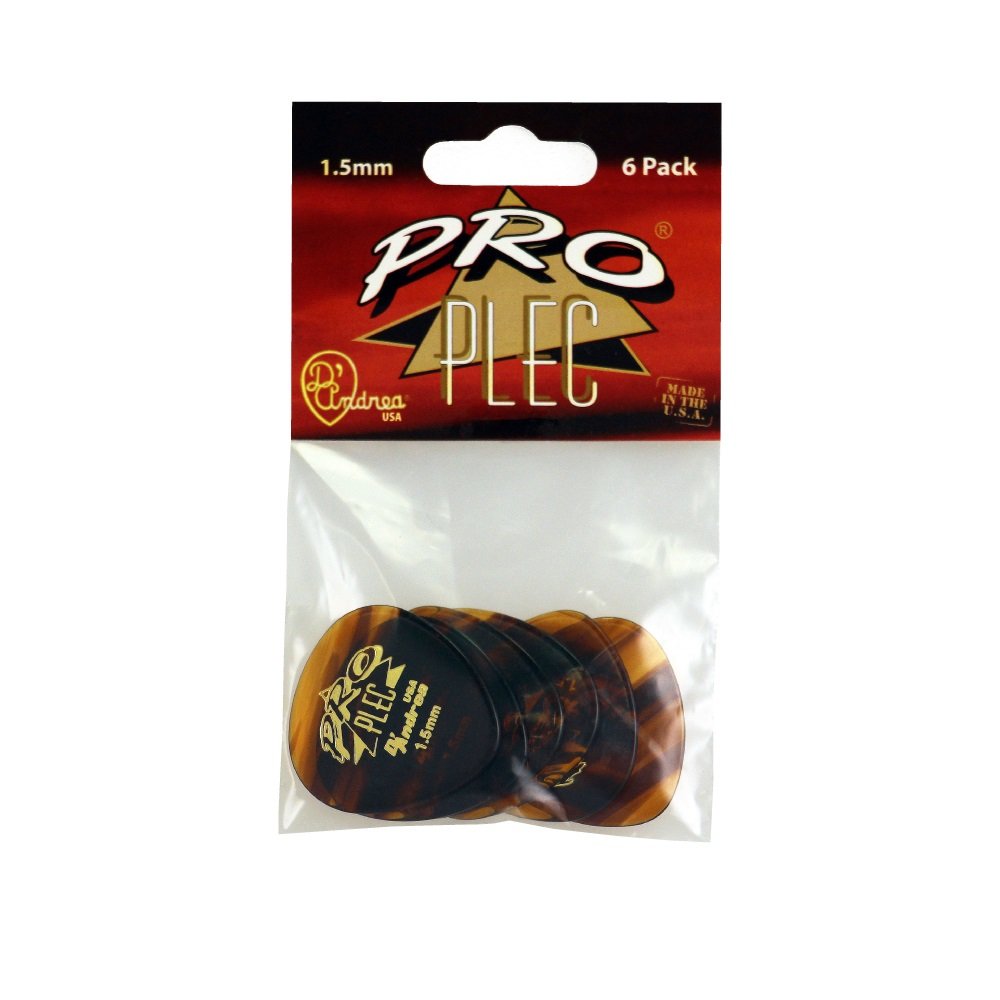 Pro Plec Picks - 385 Shape (PRO-6385), 6 pcs Pick Pack, 1.50 mm, Shell