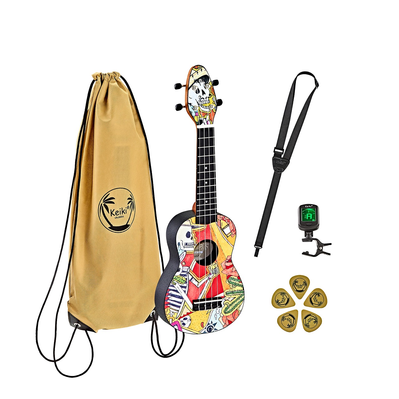 Keiki K2-EM Ukulelen Set "El Muerto"