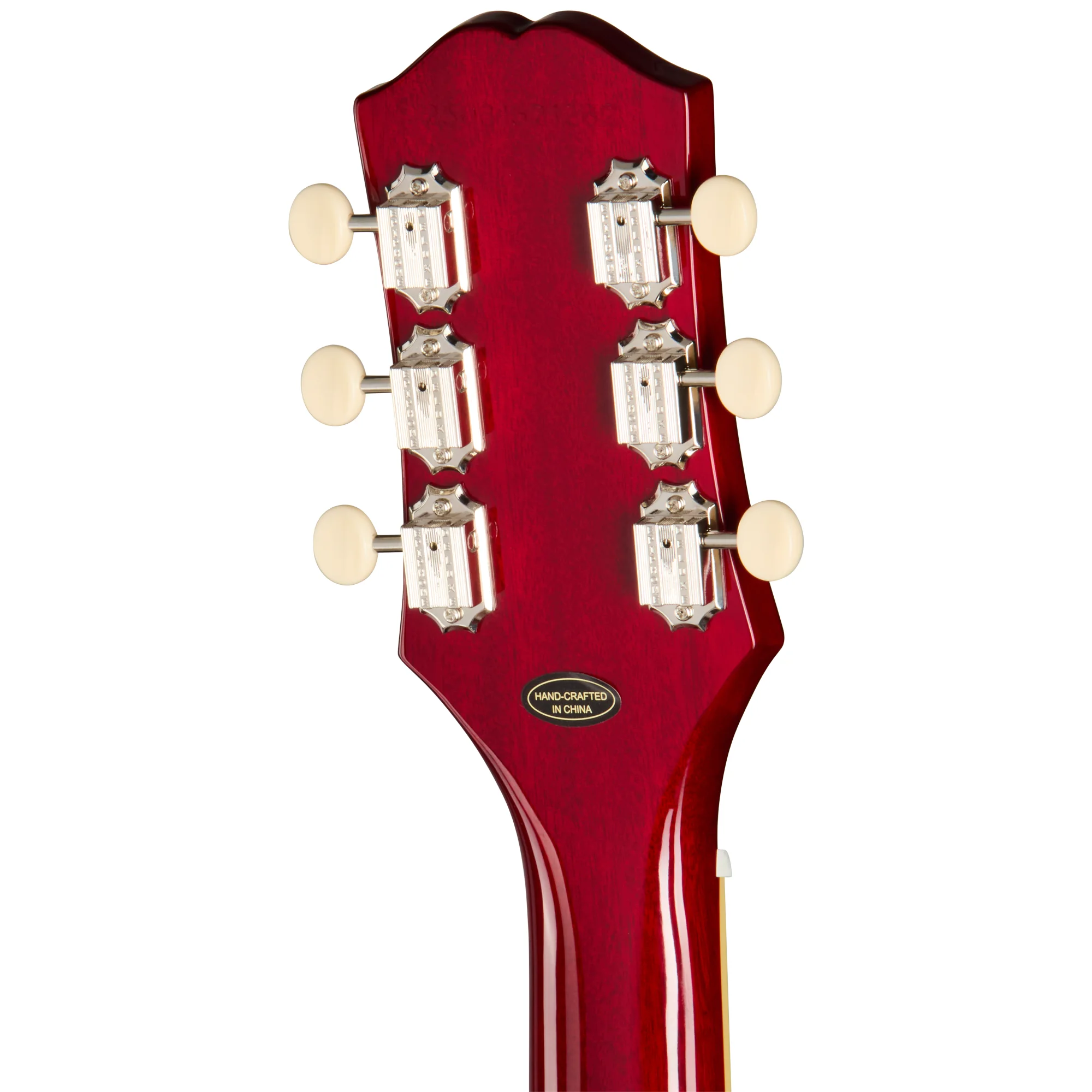 Epiphone SG Special P-90 Cherry Red Kopf Rückseite mit Schrauben der Mechaniken