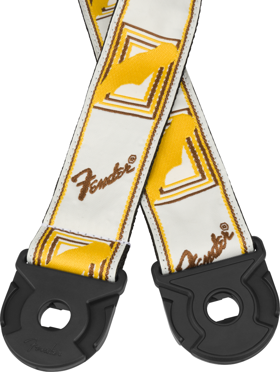 Quick Grip Locking End Strap, White, Yellow and Brown, 2"