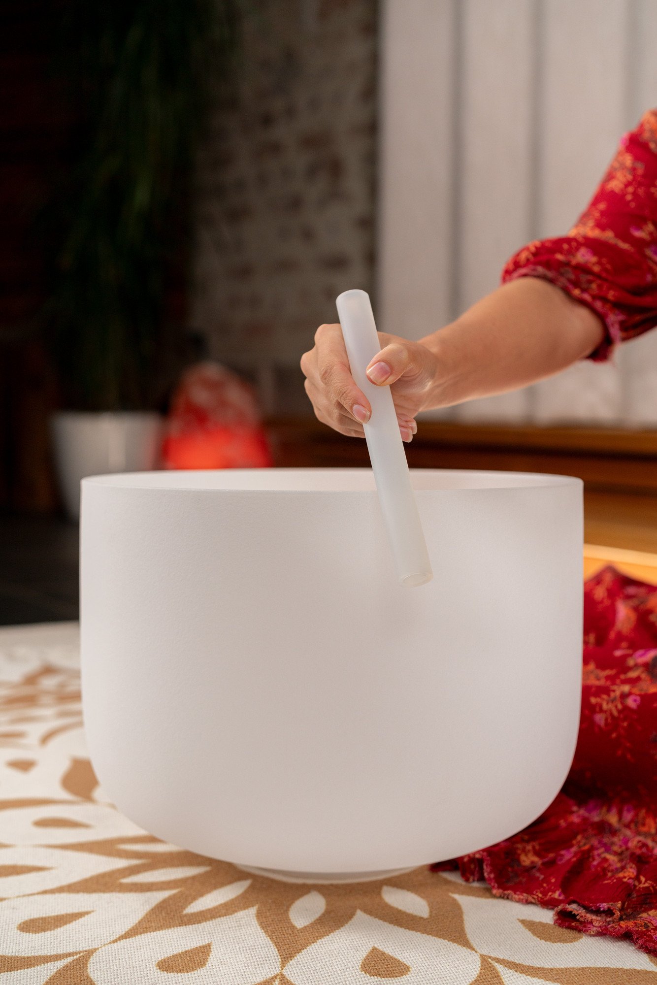 14" Crystal Singing Bowl, Ton E3, 440 Hz,  Solarplexuschakra