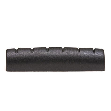 Black TUSQ XL LT-6143-00 - Acoustic/Electric Guitar Nut, Flat, Slotted, 1/4" thick - Luthier's Pack,