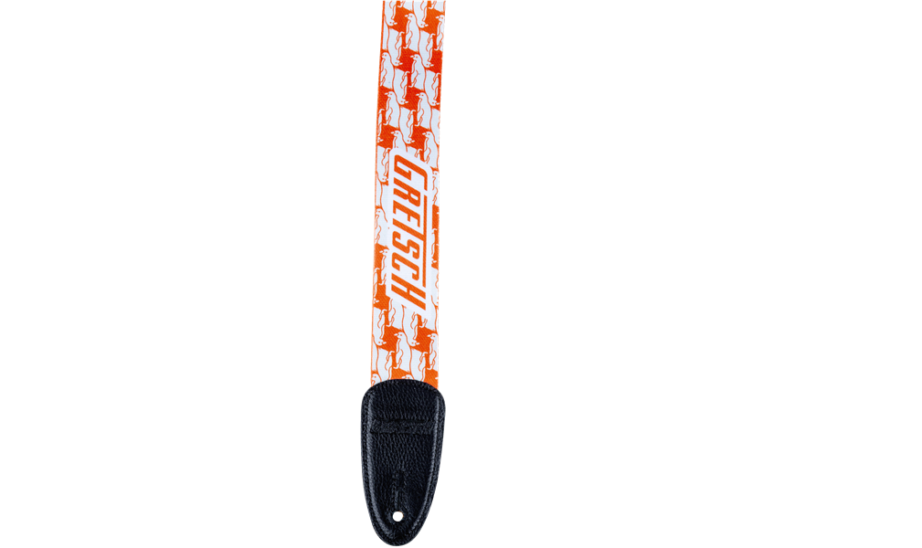 Alternating Orange Penguins Strap, White 