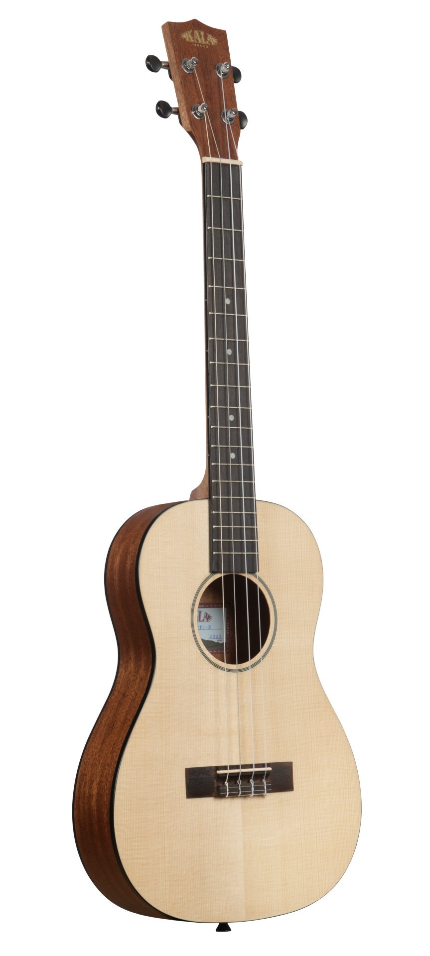KA SSTU B - Solid Spruce Top Mahogany Travel Baritone Ukulele, with Bag