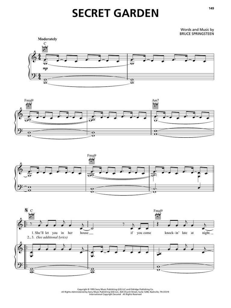 Bruce Springsteen Sheet Music Collection