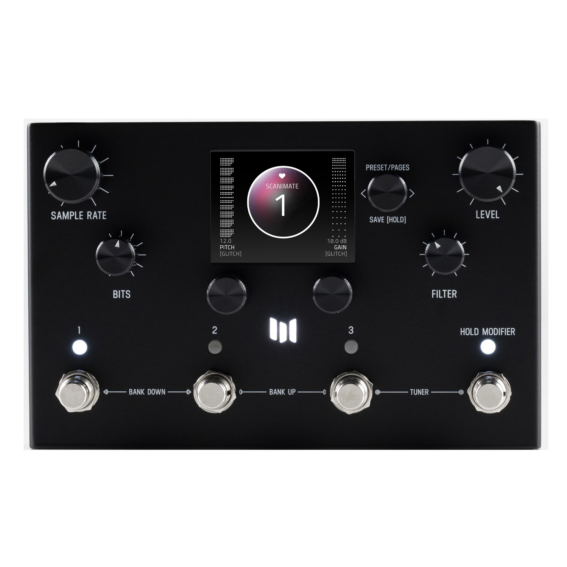 Ottobit X Modular 80s Texture Engine Pedal Black