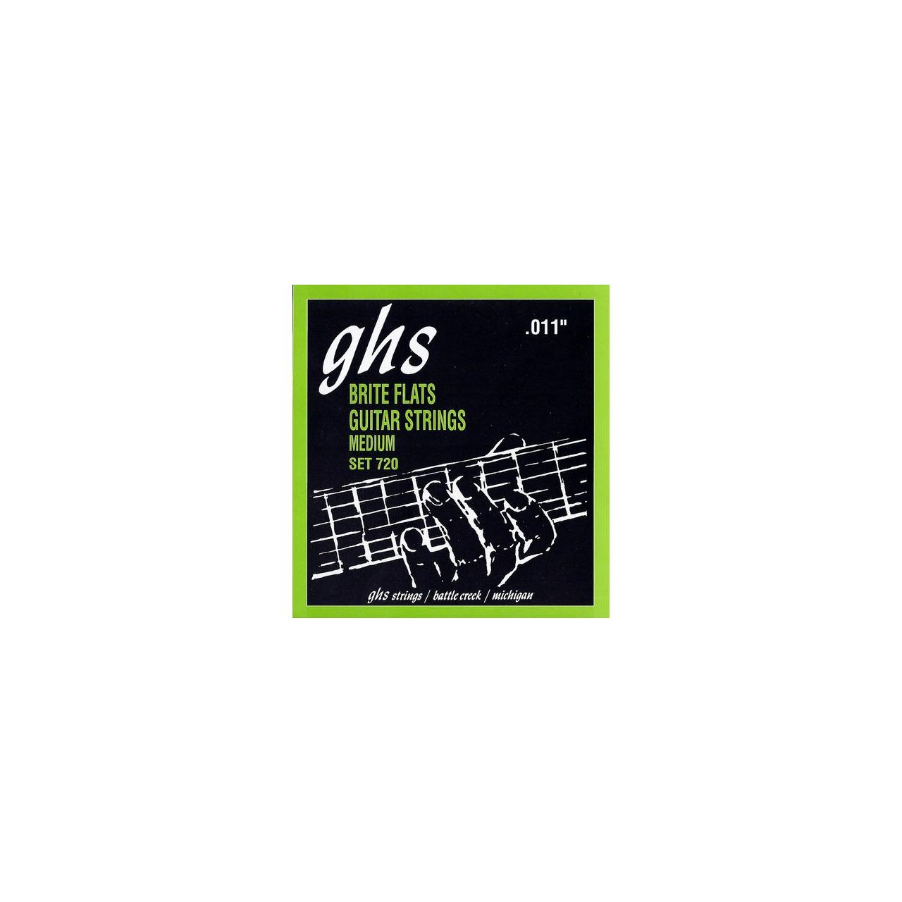 Brite Flats - 720 - Electric Guitar String Set, Medium, .011-.050