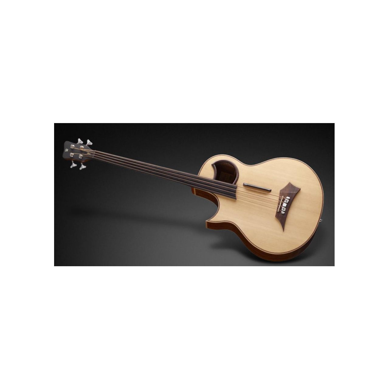 Alien, Lefthand, 4-String, Fretless - Natural Transparent Satin "B-Stock"