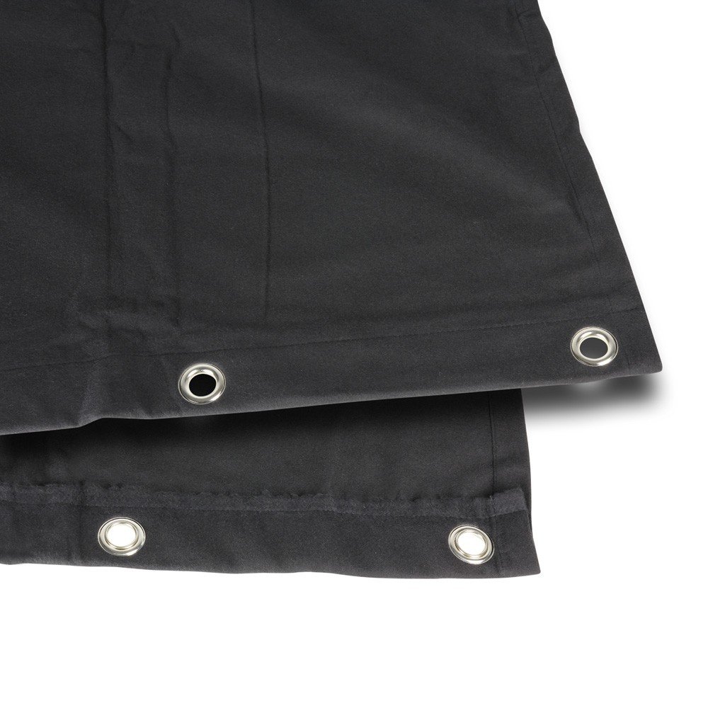 Bühnenmolton B1 schwarz mit Ösen brüniert 6 x 3 m