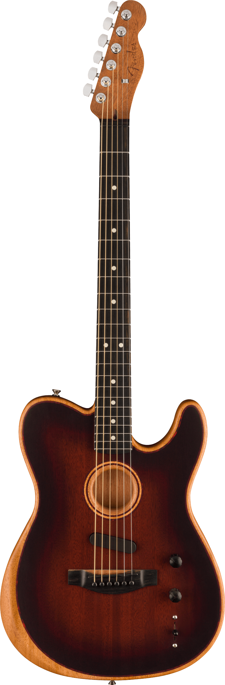 American Acoustasonic® Telecaster® All-Mahogany, Ebony Fingerboard, Bourbon Burst
