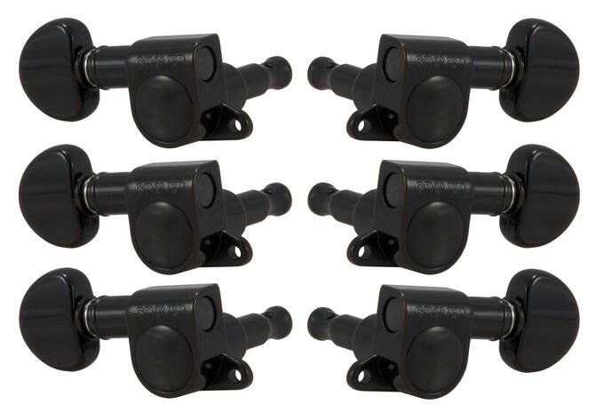 205BC Mini Rotomatics Machine Heads, 3 + 3 - Black Chrome