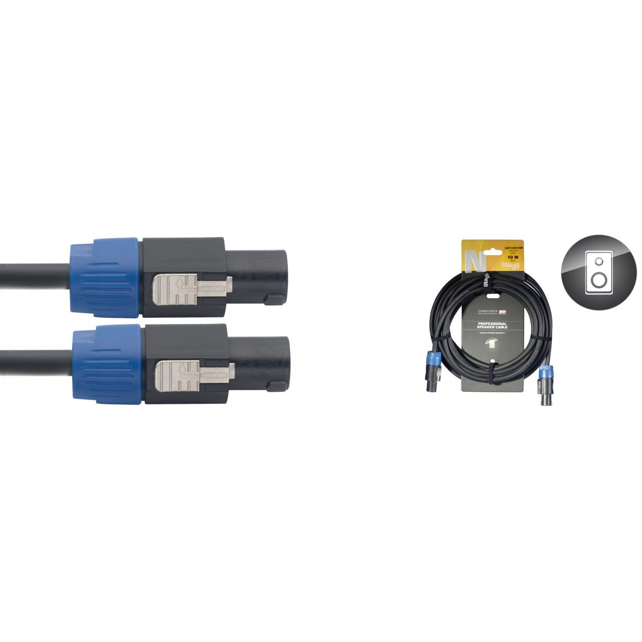 Lautsprecherkabel 2x1,5mm² - SpeakON - 10m