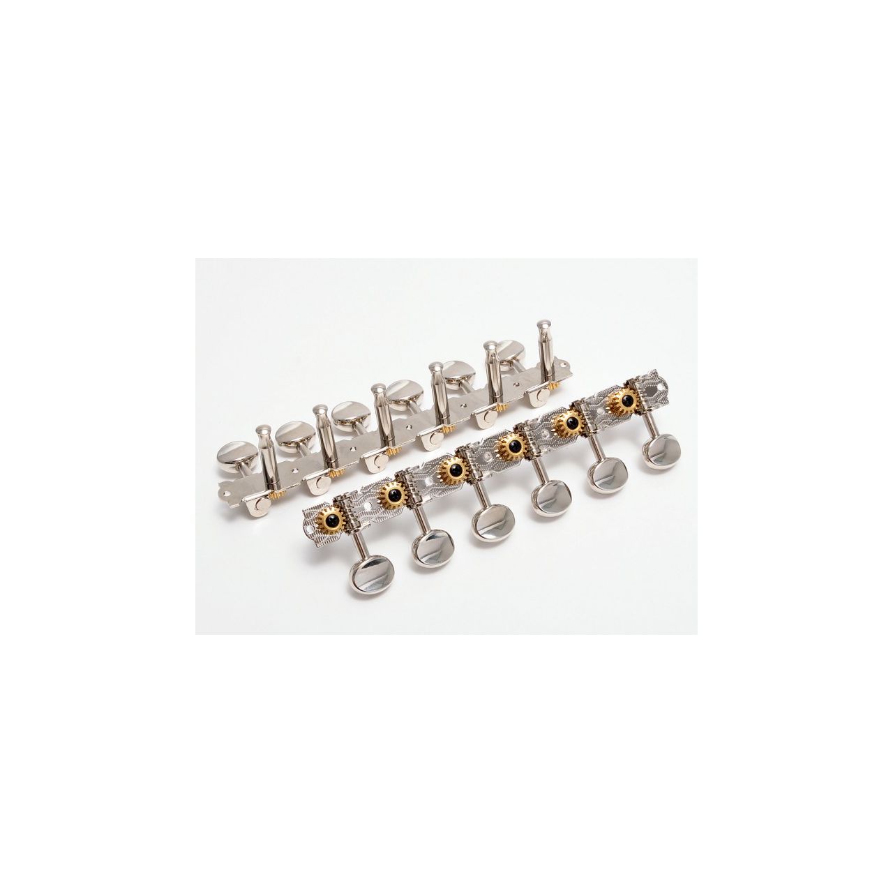 M1277 Mechaniken für 12-Saiter Westerngitarre, 6+6, nickel