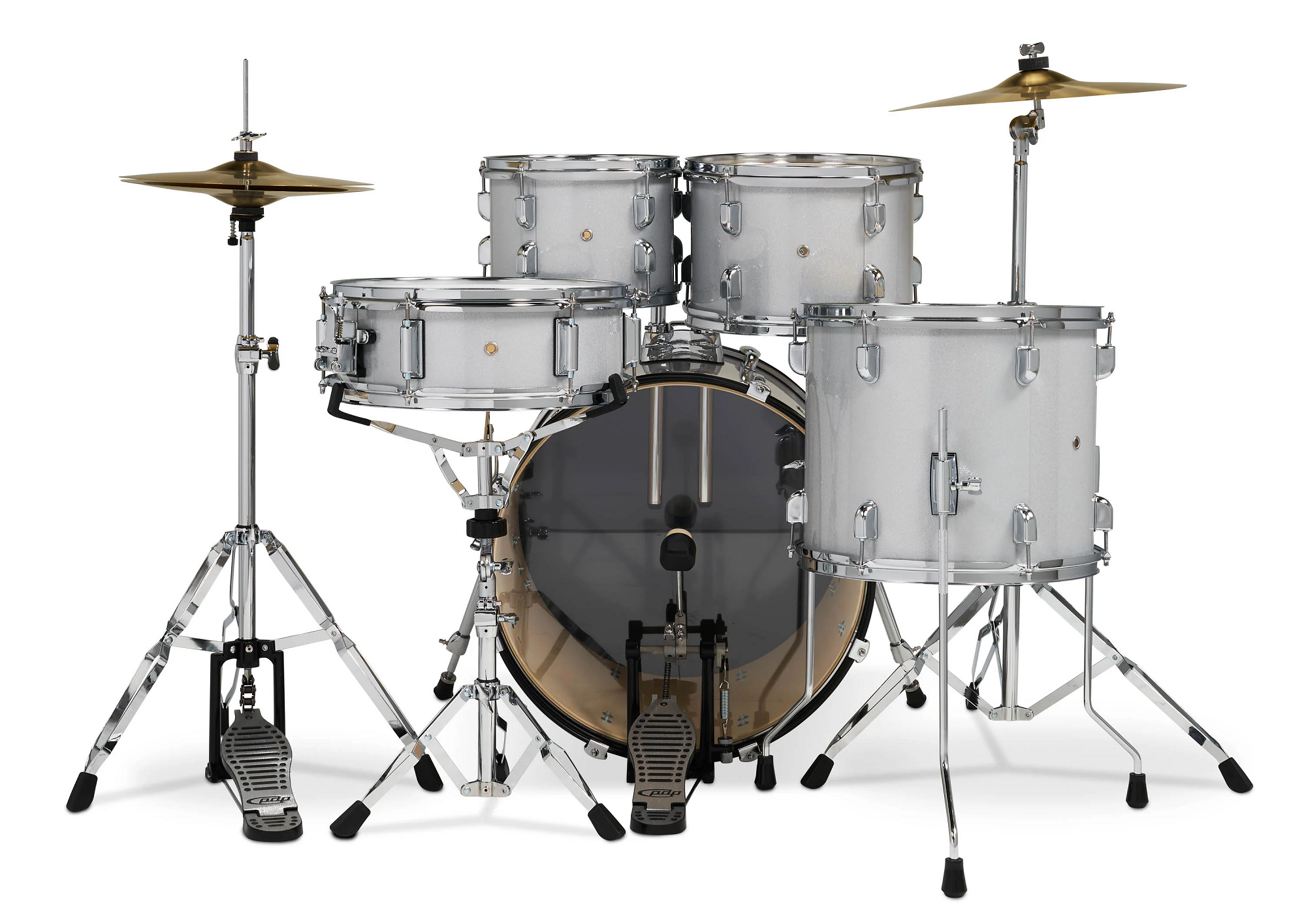  PDP Center Stage Diamond  5-tlg. Drumset White Sparkle
