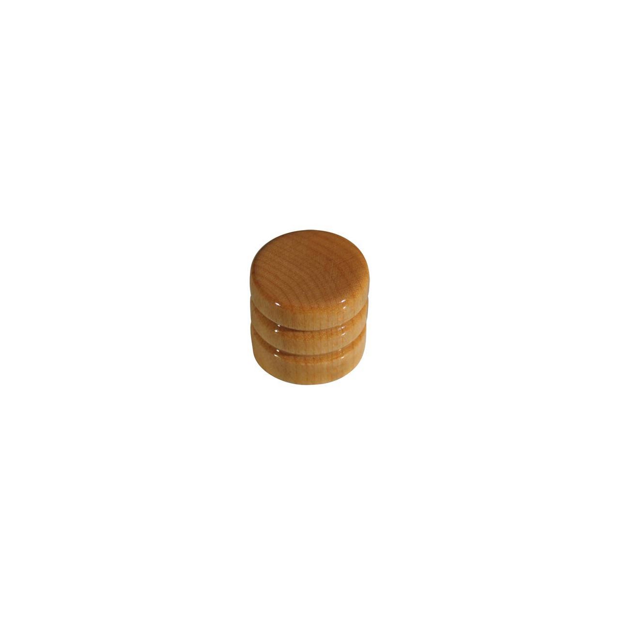 Potiknopf, Dome Knob, Holz, 2 Ringe, Ahorn, 19x18mm
